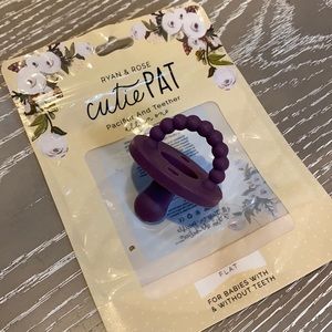 Ryan & Rose Cutie PAT pacifier teether flat dark purple